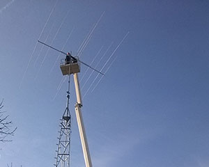 Montaż anteny Krótkofalowców 32 metrowej Świebodzin